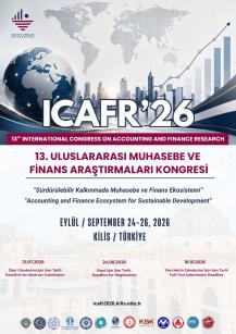 13. ulusararası muhasebe ve finans araştırmaları kongresi